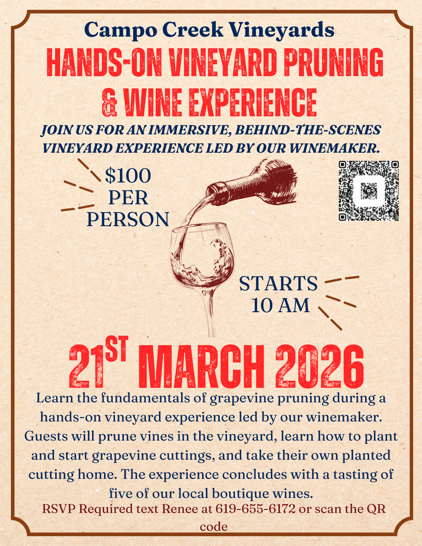 Hands-On Vineyard Pruning & Wine Experience